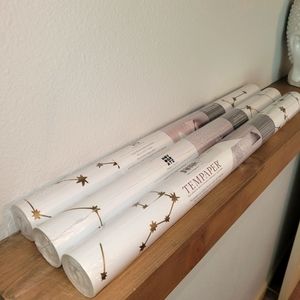 NWT set of 3 Constellation wallpaper Tempaper Constellations Frost Self-Adhesive